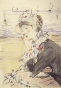 Edouard Manet Jeune fille devant la mer (mk40) oil on canvas